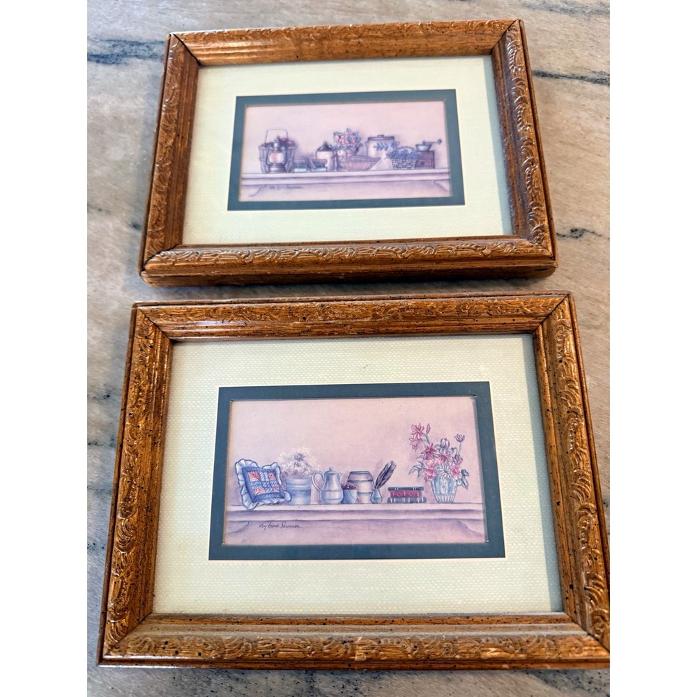 Kay Carol Shannor Floral Still Life Print Set, Signed, Matted & Framed